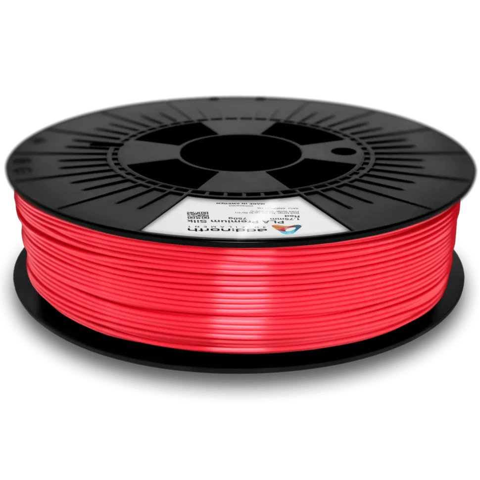 Addnorth PLA Premium Silk-filament för 3D-skrivare 1,75 mm Röd