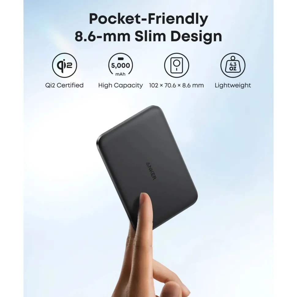 Anker MagGo Powerbank Slim 5k Qi2