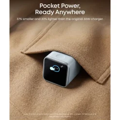 Anker Nano Charger 45 W USB-C-laddare med smart display Vit