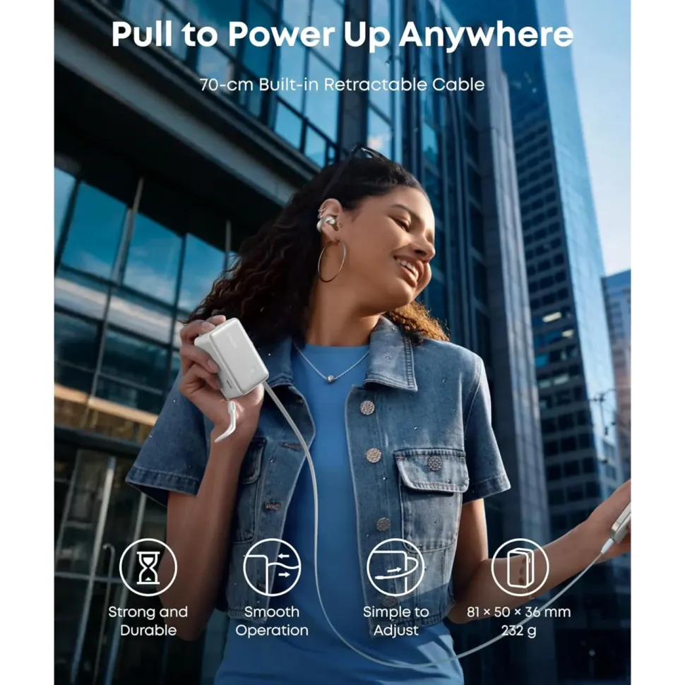 Anker Nano Powerbank 10 000 mAh 45 W Vit