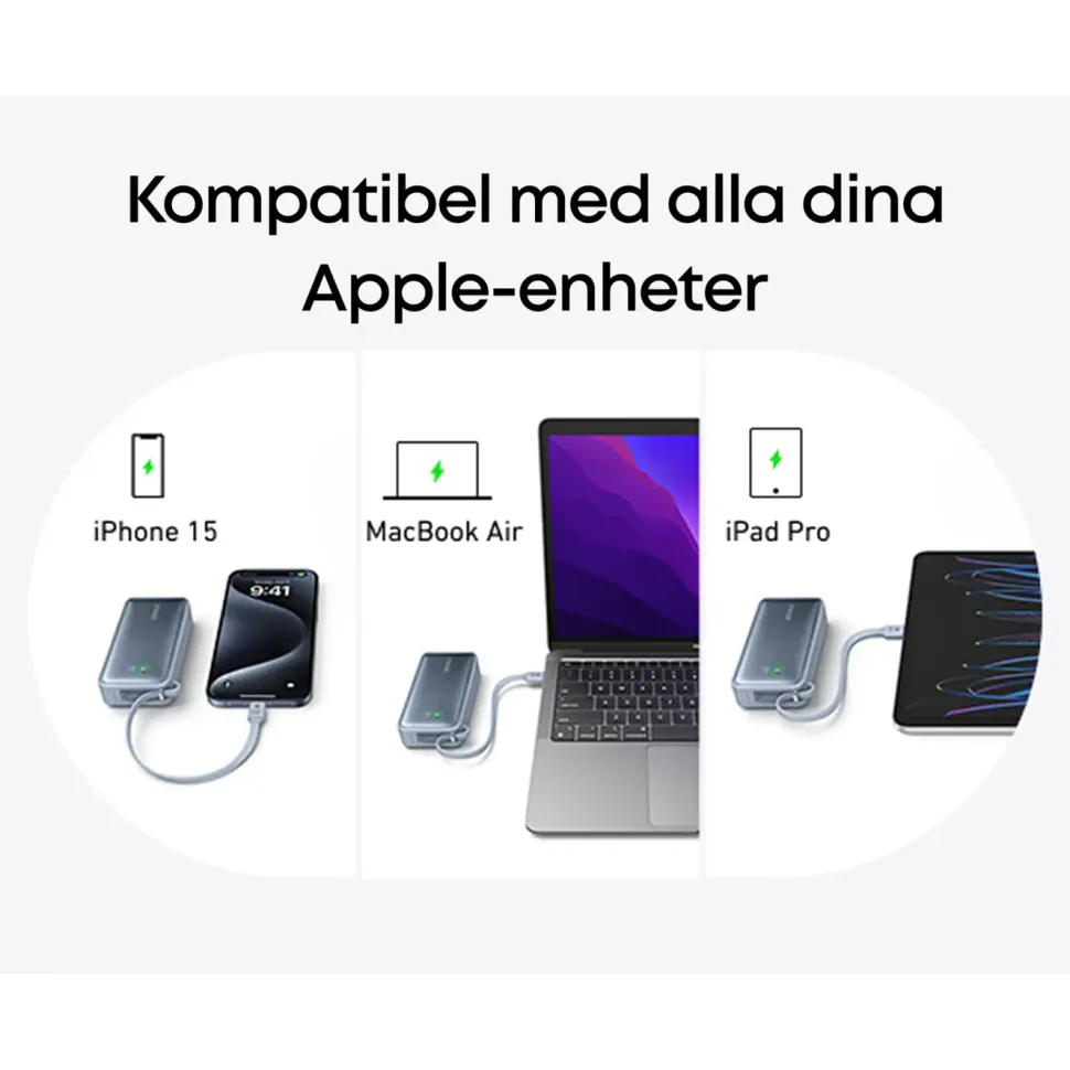Anker Nano powerbank 30 W 10000 mAh Grön