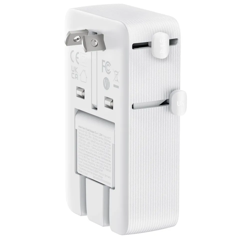 Anker Nano Travel Adapter 5-i-1 reseadapter (20 W) Vit