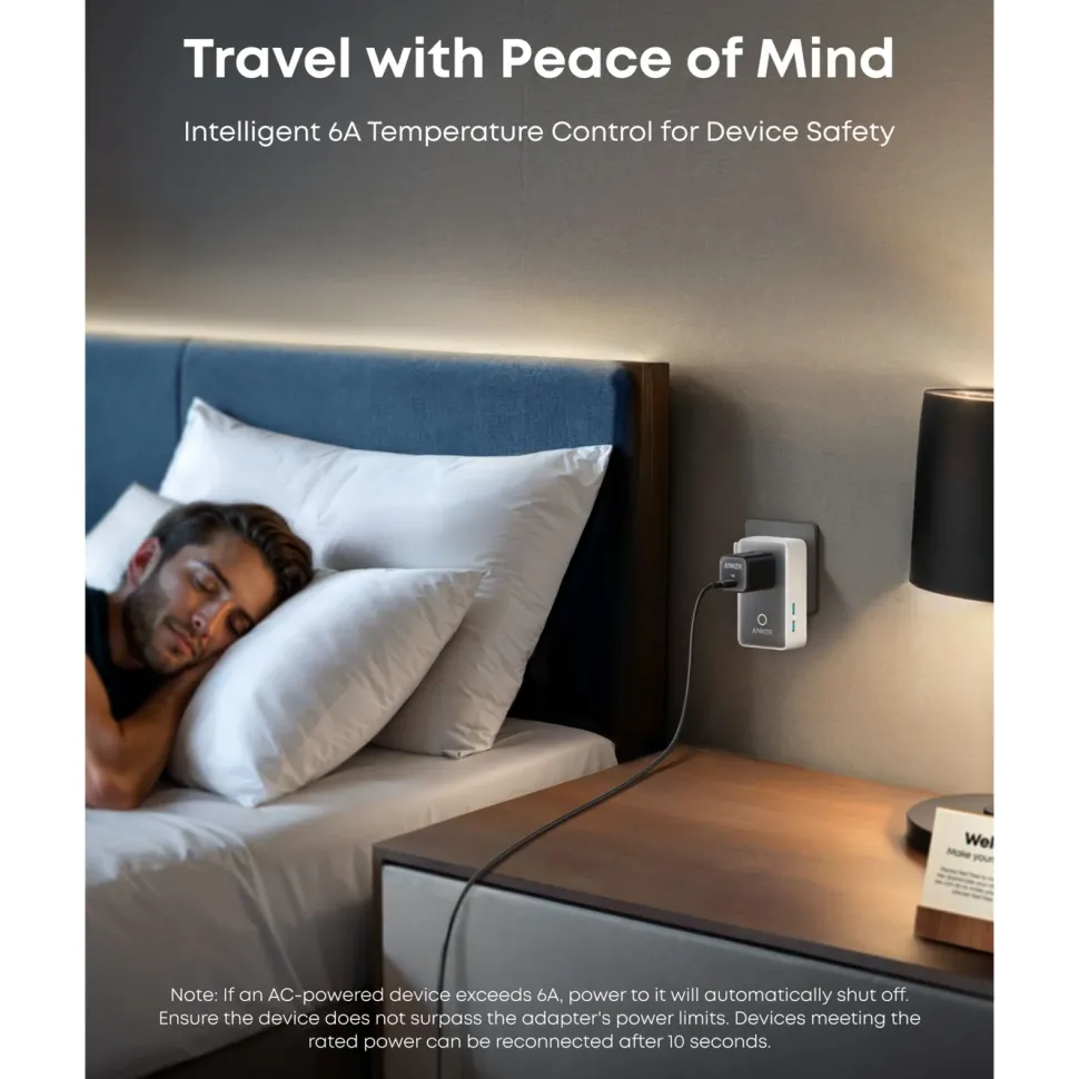 Anker Nano Travel Adapter 5-i-1 reseadapter (20 W) Vit