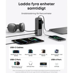 Anker Powerbank 165 W 25000 mAh med kablar