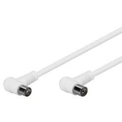Antennkabel Vit vinklad 2,5 m