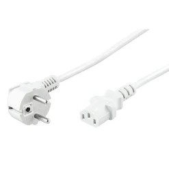 Apparatkabel C13 Vit 0,5 m
