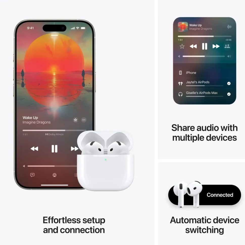 Apple AirPods 4 med aktiv brusreducering