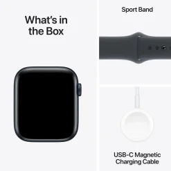 Apple Watch SE GPS 44 mm Midnight Case med Midnight Sport band M/L