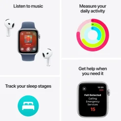 Apple Watch SE GPS 40 mm Starlight Case med Starlight Sport band M/L