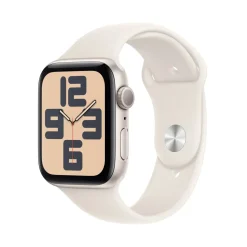 Apple Watch SE GPS 44 mm Starlight Case med Starlight Sport band M/L