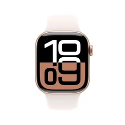 Apple Watch Series 10 GPS 42 mm Rose Gold Case med Light Blush Sport Band S/M