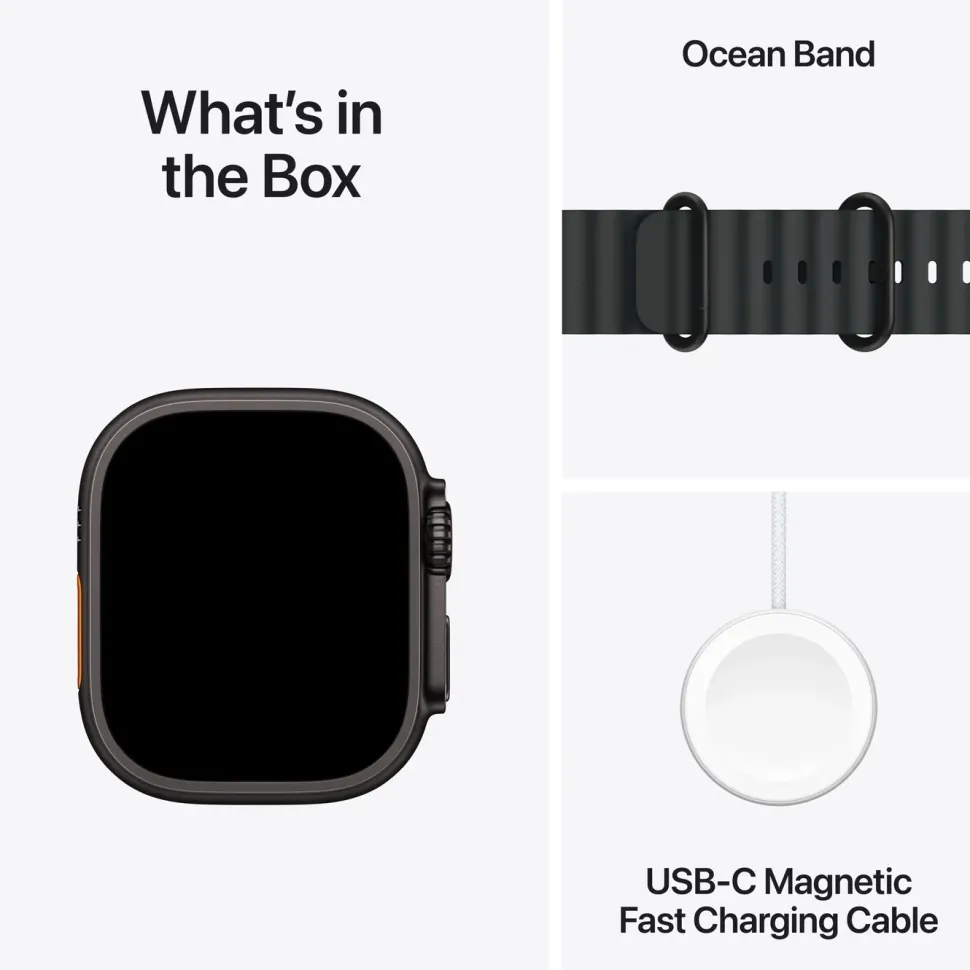 Apple Watch Ultra 2 GPS + Cellular Black Titanium Case med Black Ocean band