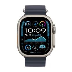 Apple Watch Ultra 2 GPS + Cellular Natural Titanium Case med Navy Ocean band