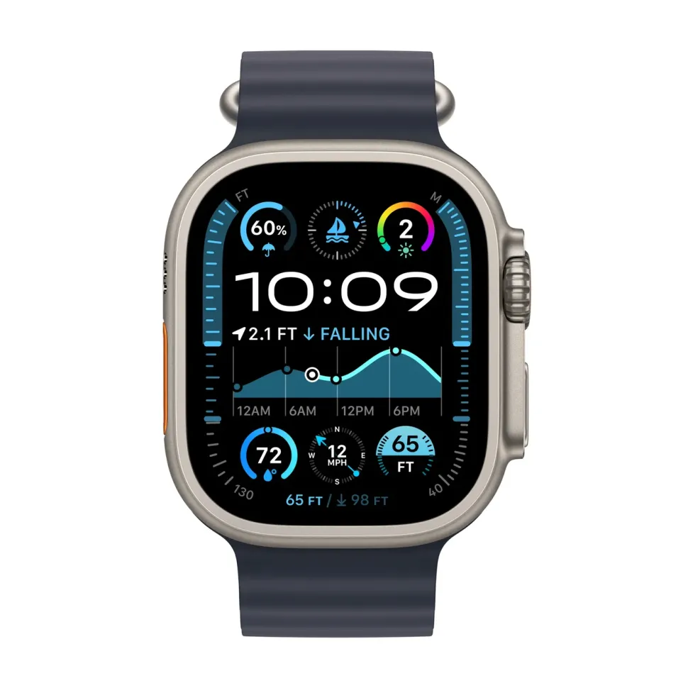 Apple Watch Ultra 2 GPS + Cellular Natural Titanium Case med Navy Ocean band