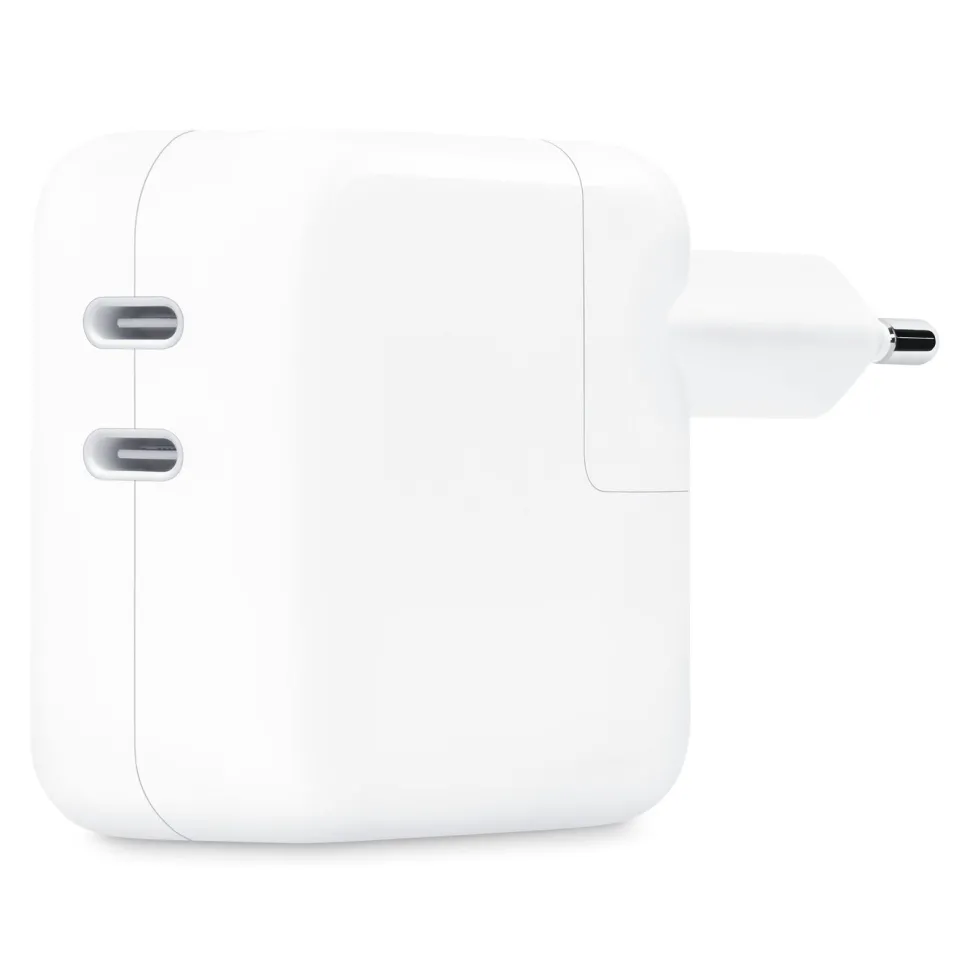 Apple 35 W usb-c-strömadapter med två portar