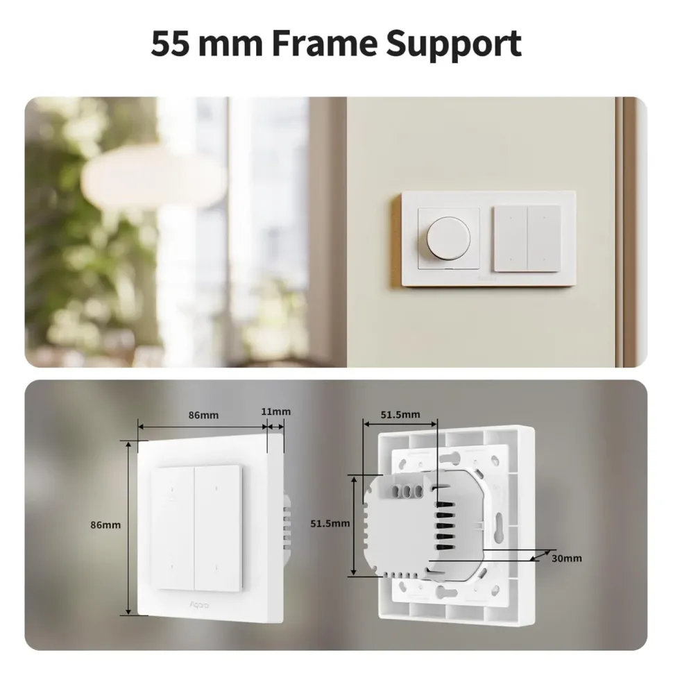 Aqara Shutter Switch H2 EU för rullgardiner och persienner