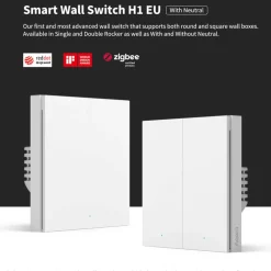 Aqara Smart Wall Switch H1 Dubbel med neutralledare