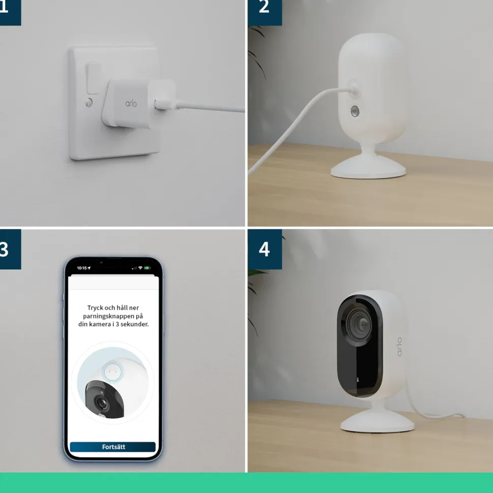 Arlo Essential 2K Inomhuskamera 2-pack