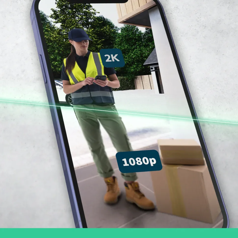 Arlo Essential 2K trådlös videodörrklocka med Chime 2