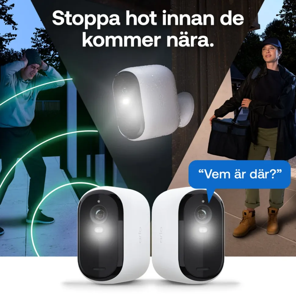 Arlo Essential 3 XL 2K – Trådlös övervakningskamera 3-pack