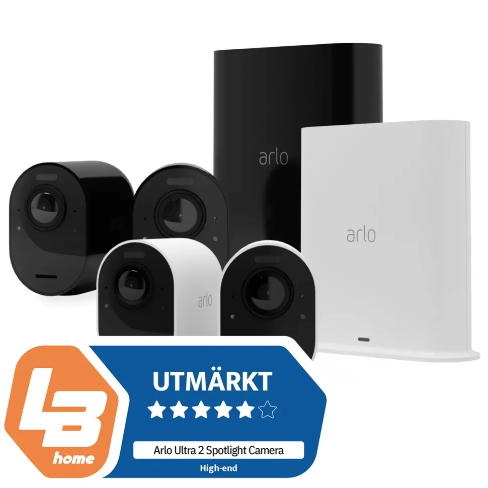 Arlo Ultra 2 Spotlight – Trådlös övervakningskamera 2-pack Vit