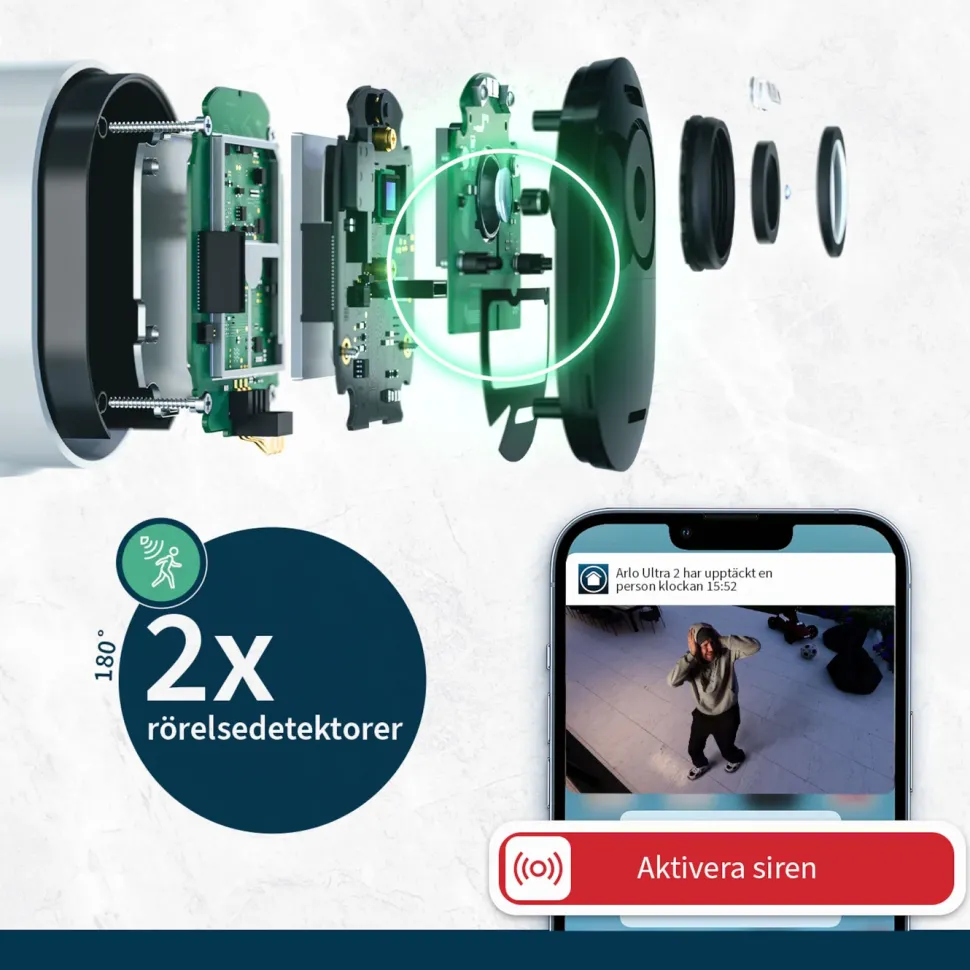 Arlo Ultra 2 Spotlight – Trådlös övervakningskamera 4-pack Vit