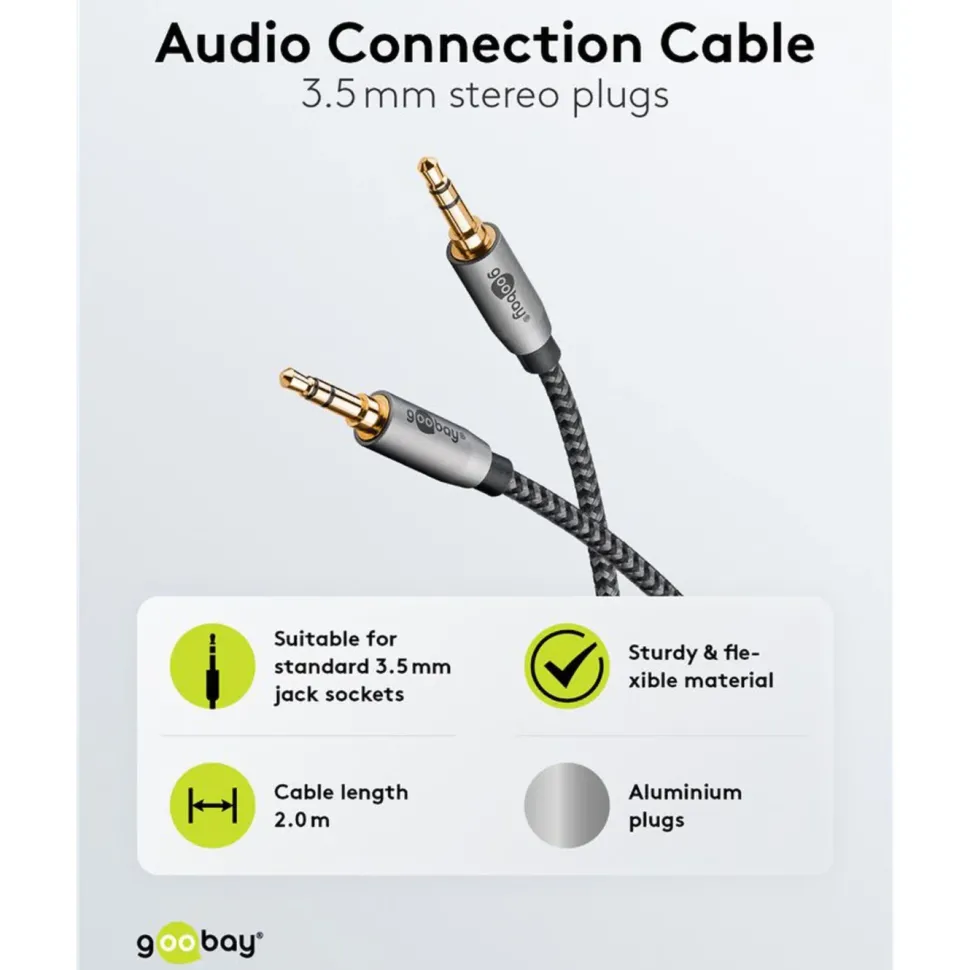 AUX-ljudkabel 3,5 mm 2 m