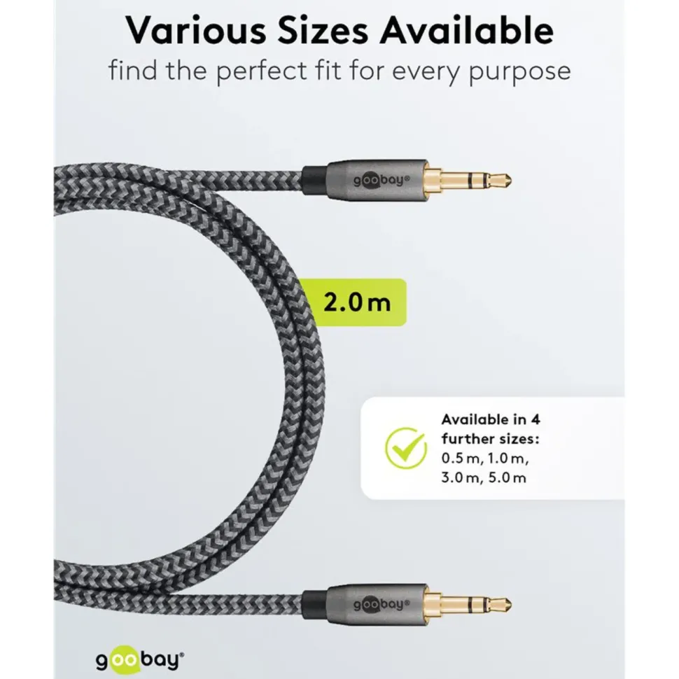 AUX-ljudkabel 3,5 mm 2 m