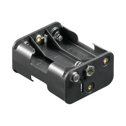 Batterihållare för 6x AA med batterikontakt