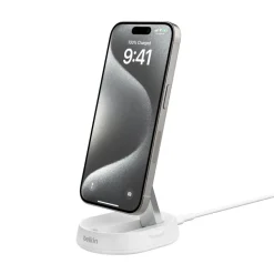 Belkin BoostCharge Pro Laddställ med Qi2 15 W Vit