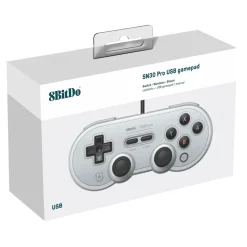 8Bitdo SN30 Pro Handkontroll med USB-anslutning Grå