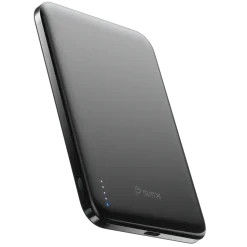 BMX Ultratunn magnetisk Qi2-powerbank 5000 mAh, semi-solid-state i titanhölje Black