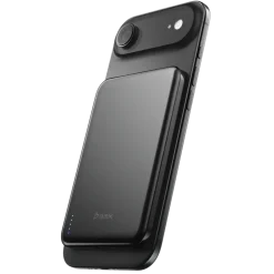 BMX Ultratunn magnetisk Qi2-powerbank 5000 mAh, semi-solid-state i titanhölje Black
