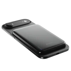 BMX Ultratunn magnetisk Qi2-powerbank 5000 mAh, semi-solid-state i titanhölje Black