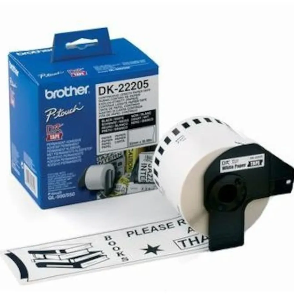 Brother DK-etikettpapper 62 mm DK22205