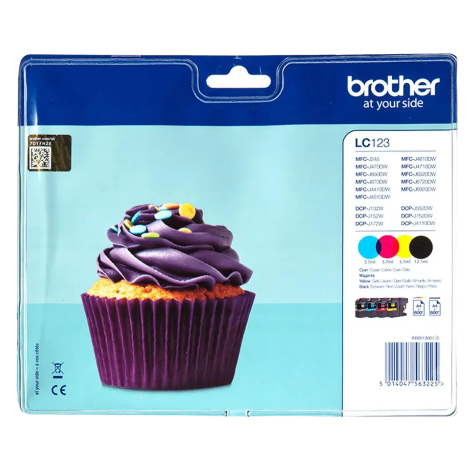 Brother LC123VALBP Bläckpatron Multipack Svart och Färg