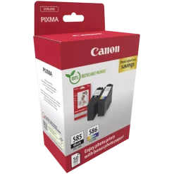 Canon PG-585/CL-586 värdepaket med bläckpatroner och fotopapper