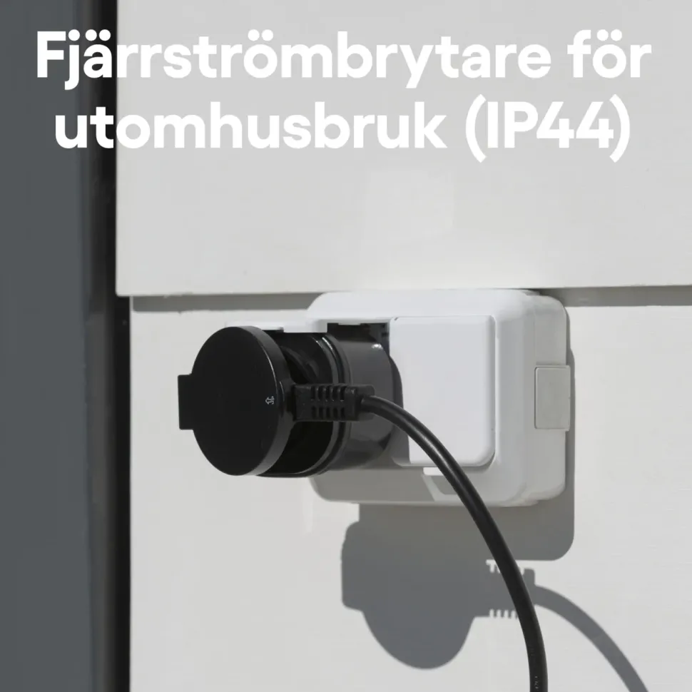 Cleverio Mini-fjärrströmbrytare för utomhusbruk 3000 W 4-pack