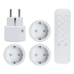 Cleverio Mini-fjärrströmbrytare med fjärrkontroll 4-pack