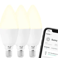 Cleverio Smart E14 LED-lampa 470 lm 3-pack