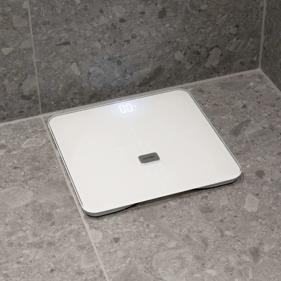 Cleverio Smart Scale Personvåg med wifi Vit