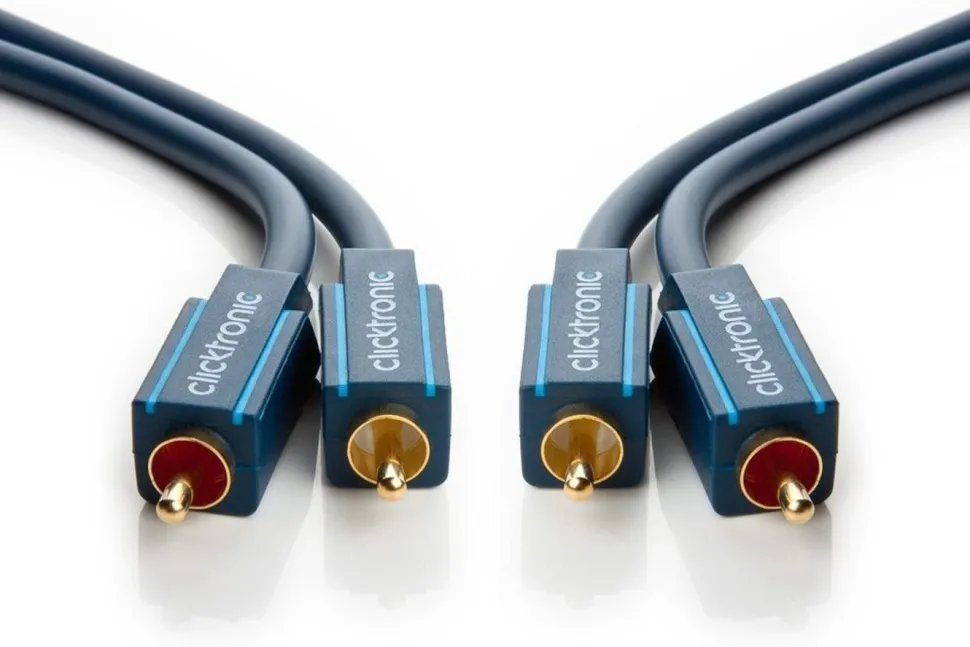 Clicktronic Stereo-ljudkabel 2x RCA 2 m