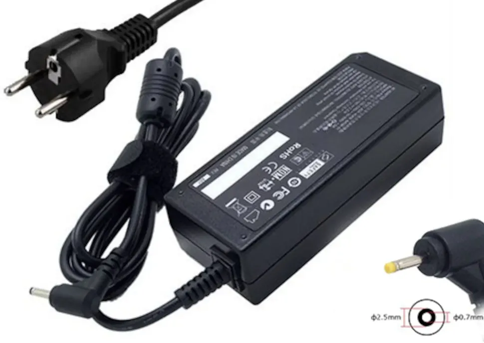 Datorladdare 19 V 40 W 2,5x0,7 mm