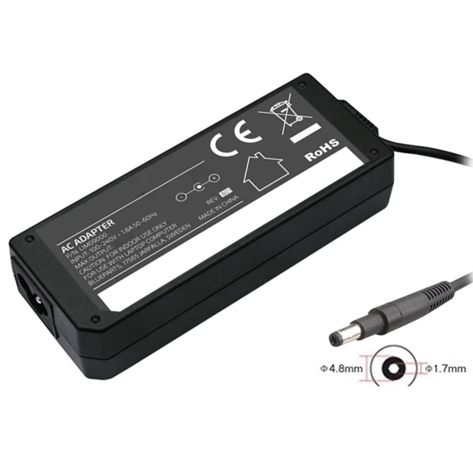 Datorladdare 19,5 V 65 W 4,8x1,7 mm