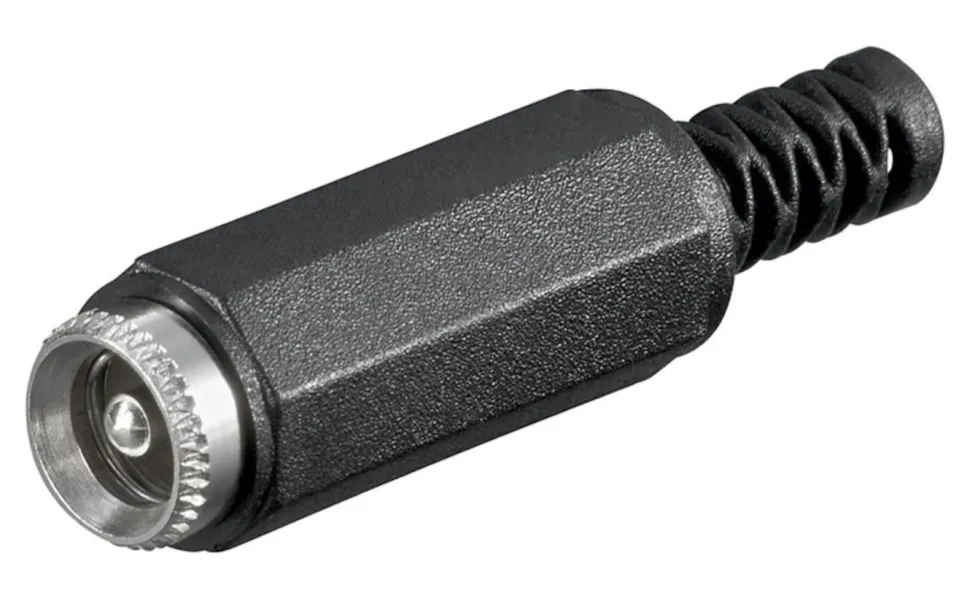 DC-jack med mittstift och lödanslutning 2,5 mm