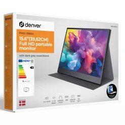 Denver Bärbar Full HD-skärm med USB-C och IPS-panel 15,6