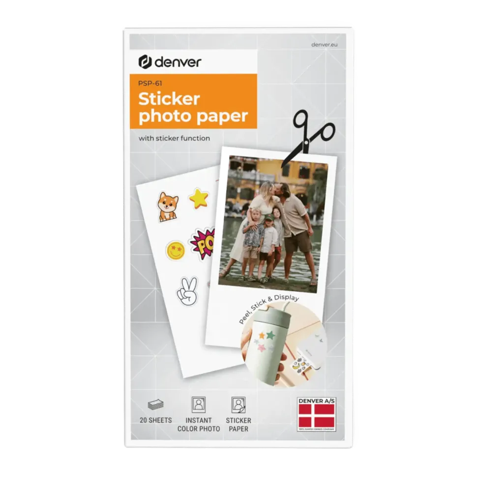 Denver Självhäftande fotopapper till MCP-6010 20-pack