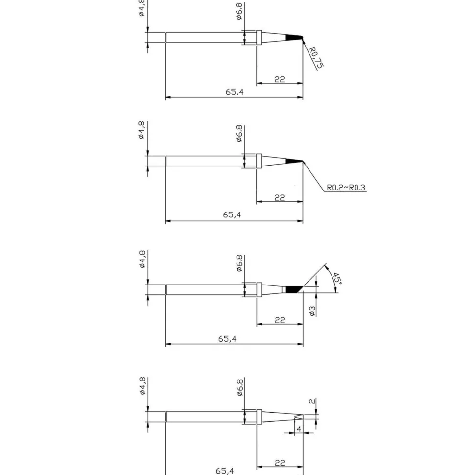 Dibotech Extra lödspetsar 4-pack