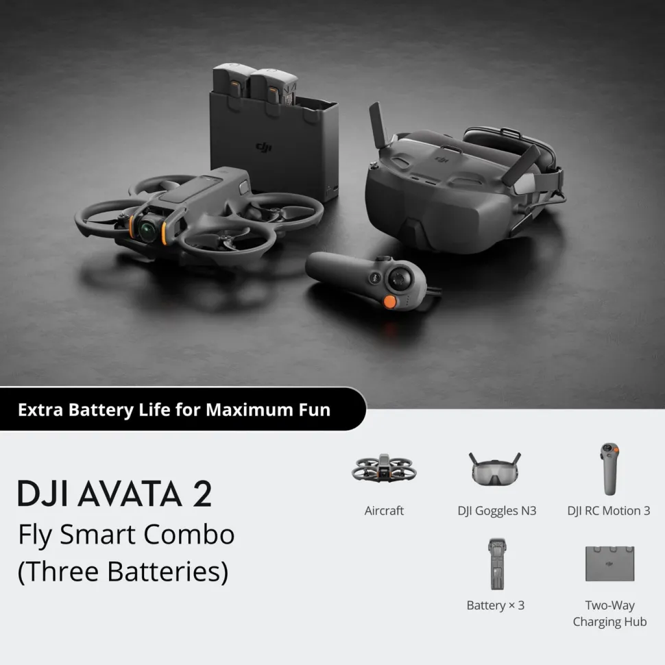 DJI Avata 2 Fly Smart Combo – FPV-drönare med 4K HDR