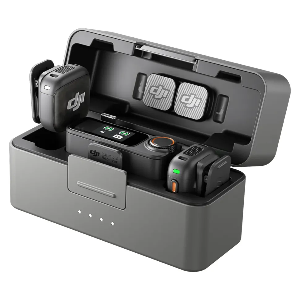 DJI Mic 3 trådlöst mikrofonkit 2 TX + 1 RX + laddningsfodral